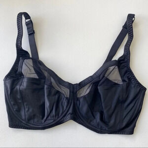 Bras Playtex 40 DD black mesh unpadded unlined NEW